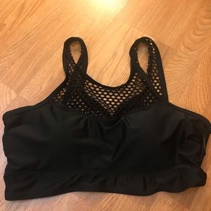 Torrid black mesh swim top